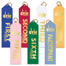 2" x 8" Point Top Gymnastics Sports Placement Award Ribbon