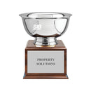 8" Revere Bowl Award Trophy With Cherry Base