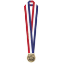 2-1/2" VX Award Medal With Specialty Satin Neck Ribbon