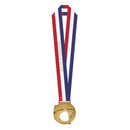 3-1/2" Stock AT Award Medal With Specialty Satin Neck Ribbon