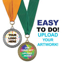 1-3/4" Custom LFL Award Medal With Grosgrain Neck Ribbon.