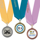 1-3/4" Custom LFL Award Medal With Satin Neck Ribbon