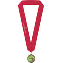 1-3/4" Custom LFL Award Medal With Satin Neck Ribbon
