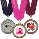 2-5/8" Custom GFL Award Medal With Satin Neck Ribbon