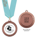 2-5/8" Custom GFL Award Medal With Satin Neck Ribbon
