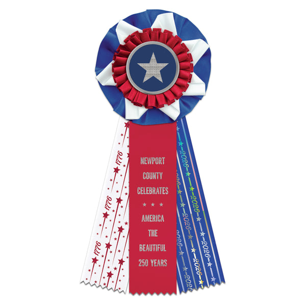Limited Edition The American 3 Rosette Award Ribbon, 4-1/2" Top