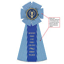 Deluxe Beauty 3 Rosette Award Ribbon 4-1/2" Top