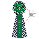 Deluxe Aylesbury 3 Rosette Award Ribbon, 5-1/2" Top