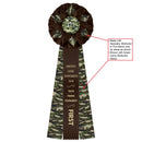 Deluxe Exeter 3 Rosette Award Ribbon, 6" Top