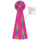 Deluxe Sunniside 5 Rosette Award Ribbon, 8" Top