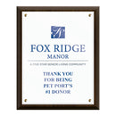 8" x 10" Custom Full Color Walnut Plaque With Acrylic Overlay.