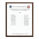 12" x 15" Custom Full Color Walnut Plaque With Acrylic Overlay.