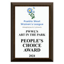 5" x 7" Custom Walnut Plaque With Full Color Imprint.