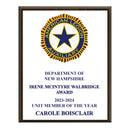 12" x 15" Custom Walnut Plaque With Full Color Imprint.