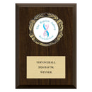 5" x 7" Custom XBX Medal Walnut Plaque With Engraved Plate.