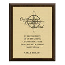 8" x 10"  Award Plaque - Walnut With Engraved Plate.