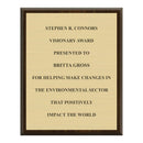 12" x 15"  Award Plaque - Walnut With Engraved Plate.