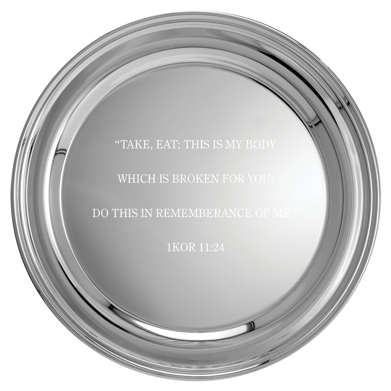 10" Silver Plate Plain Edge Tray