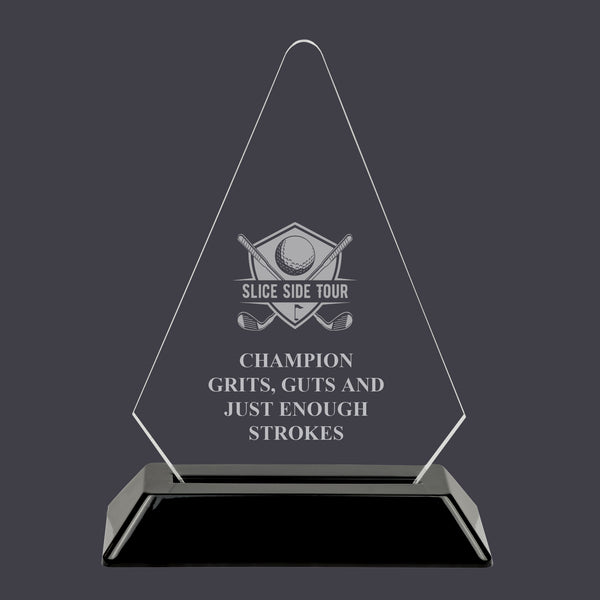 6-1/4" Custom Engraved Arrowhead Acrylic Award