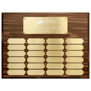 16" x 12" Custom Walnut Finish Perpetual Plaque.