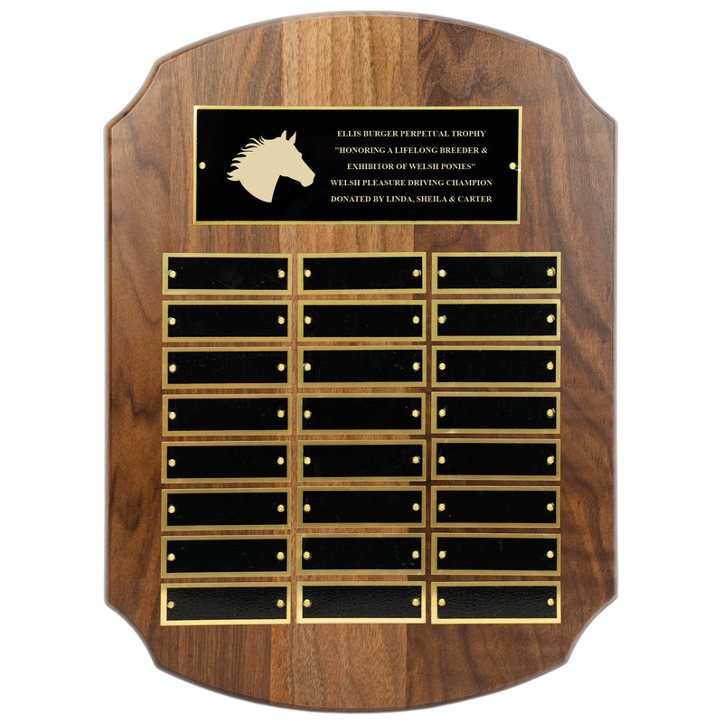 11" x 15" Custom Walnut Perpetual Plaque