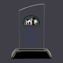 6-1/4" Custom Full Color Swatch Acrylic Award With Black Base