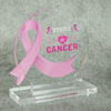 5" Round Custom Awareness Acrylic Award With Clear Acrylic Base