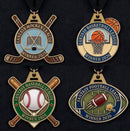 3-1/2" HE Custom Award Medal With Grosgrain Neck Ribbon