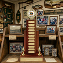 16" Perpetual Solid Walnut Award Trophy w/Insert Figurine