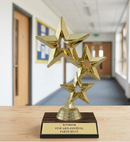 5-1/2" Walnut Finished Award Trophy