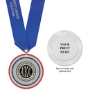 2-3/4" Custom GGM Award Medal With Satin Neck Ribbon
