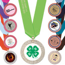 2-3/4" Custom GGM Award Medal With Satin Neck Ribbon