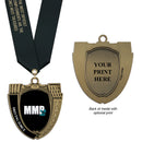2-3/4" Custom MS14 Mega Shield Award Medals With Satin Neck Ribbon