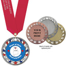 2-3/4" Custom RSG Award Medal With Satin Neck Ribbon