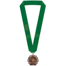 2-1/4" Stock TS Award Medal With Custom Satin Neck Ribbon