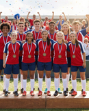 2-3/4" Stock RS Award Medal With Red/White/Blue Or Year Grosgrain Neck Ribbon