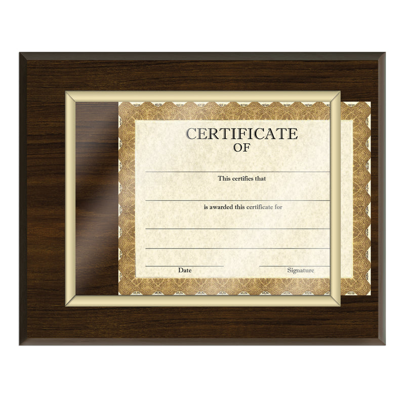 15" x 12" Custom Walnut Certificate Plaque