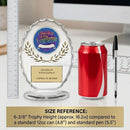 6-3/8" Free Standing Oval Award Trophy With Gold Wreath