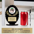 6-3/8" Black Free Standing Oval Award Trophy