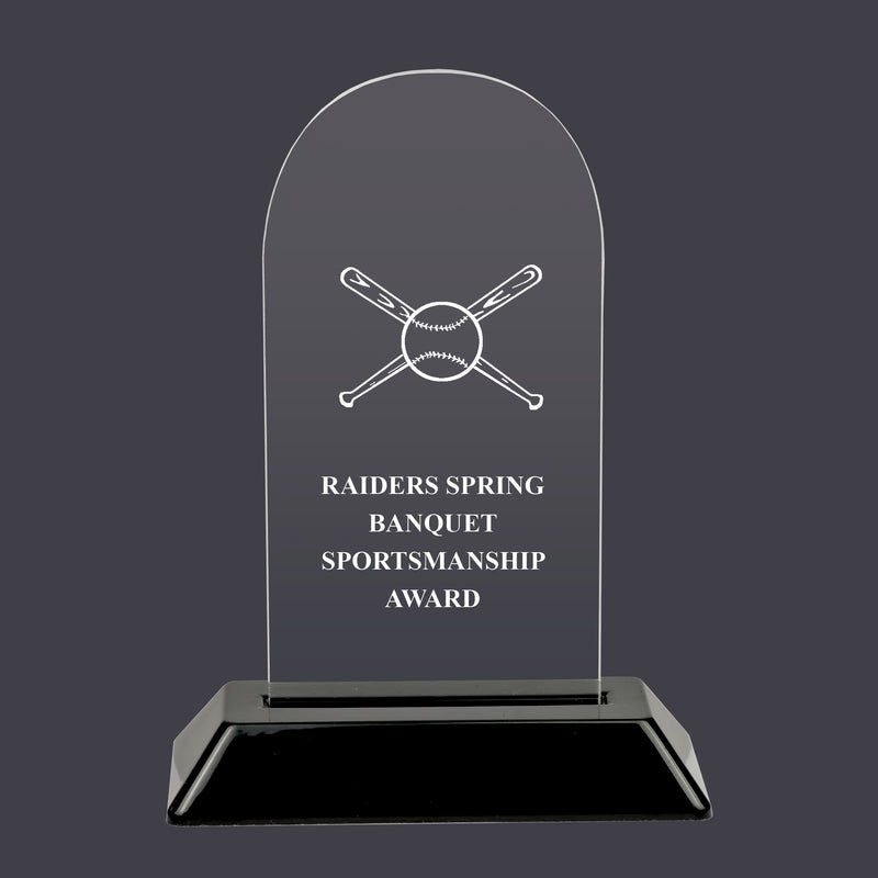 6-1/4" Custom Engraved Arch Acrylic Award