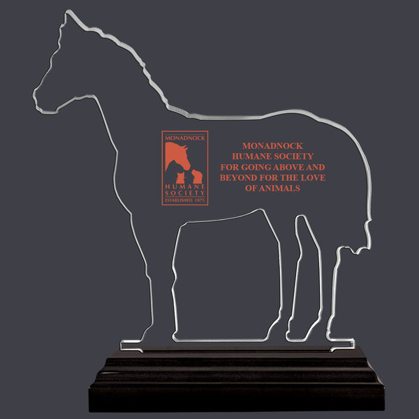 8" Custom Full Color Horse Acrylic Award
