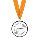 3-1/2" Standard Shape Custom Acrylic Medal With Any Grosgrain Neck Ribbon