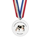 3-1/2" Standard Shape Custom Acrylic Medal With Specialty Satin Neck Ribbon