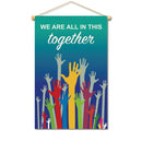 18-1/2" x 11-1/2" Cloth Mini Banners Without Fringe