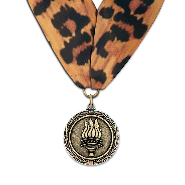 1-1/2” Custom MX Award Medal With Millennium Neck Ribbon