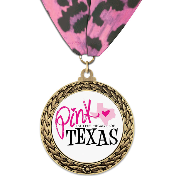 2-5/8" Custom GFL Award Medal With Custom Millennium Neck Ribbon