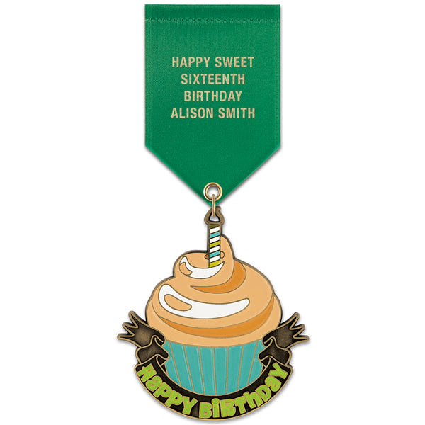 2" or 2-1/2" Superstar Award Medal w/ Satin Drape Ribbon