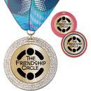 2-3/4” Custom GGM Award Medal With Custom Millennium Neck Ribbon.