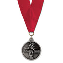 1-1/2" HM Custom Award Medal With Grosgrain Neck Ribbon