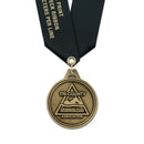1-3/4" HL Custom Award Medal With Satin Neck Ribbon